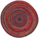 Carnivale Hand Braided Cotton Chindi Round Accent Rug