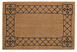 Medallion Corners Natural Fibers Printed Coir Doormat 24x36