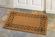 Medallion Corners Natural Fibers Printed Coir Doormat 24x36