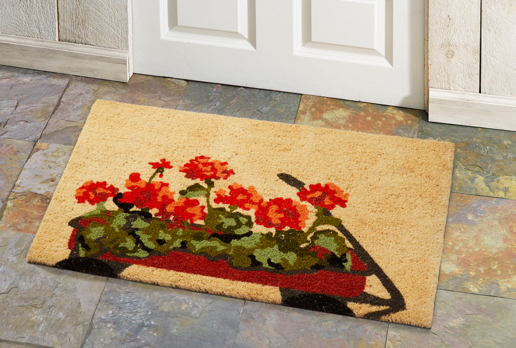 Geranium Wagon Doormat