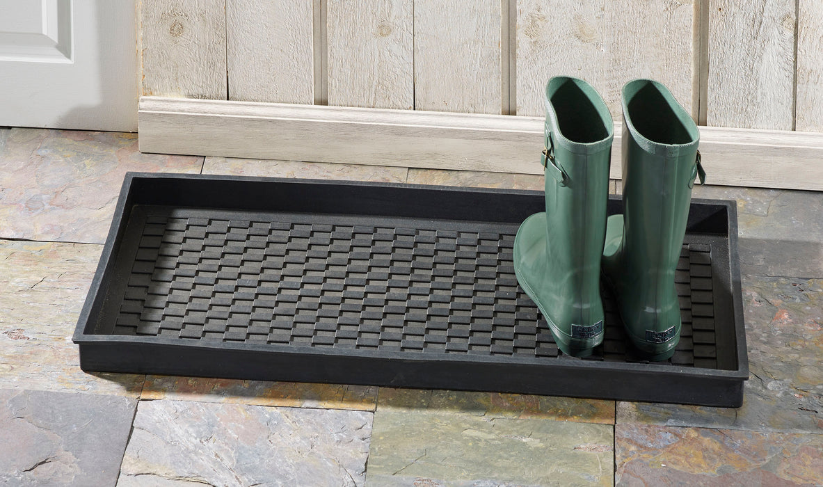 Parquet Black Boot Tray