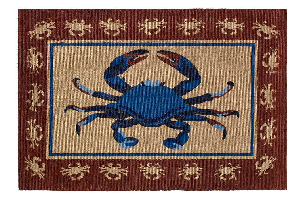 Blue Crab Jute Rug