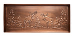 Moose Antique Copper Metal Boot Tray 30x13