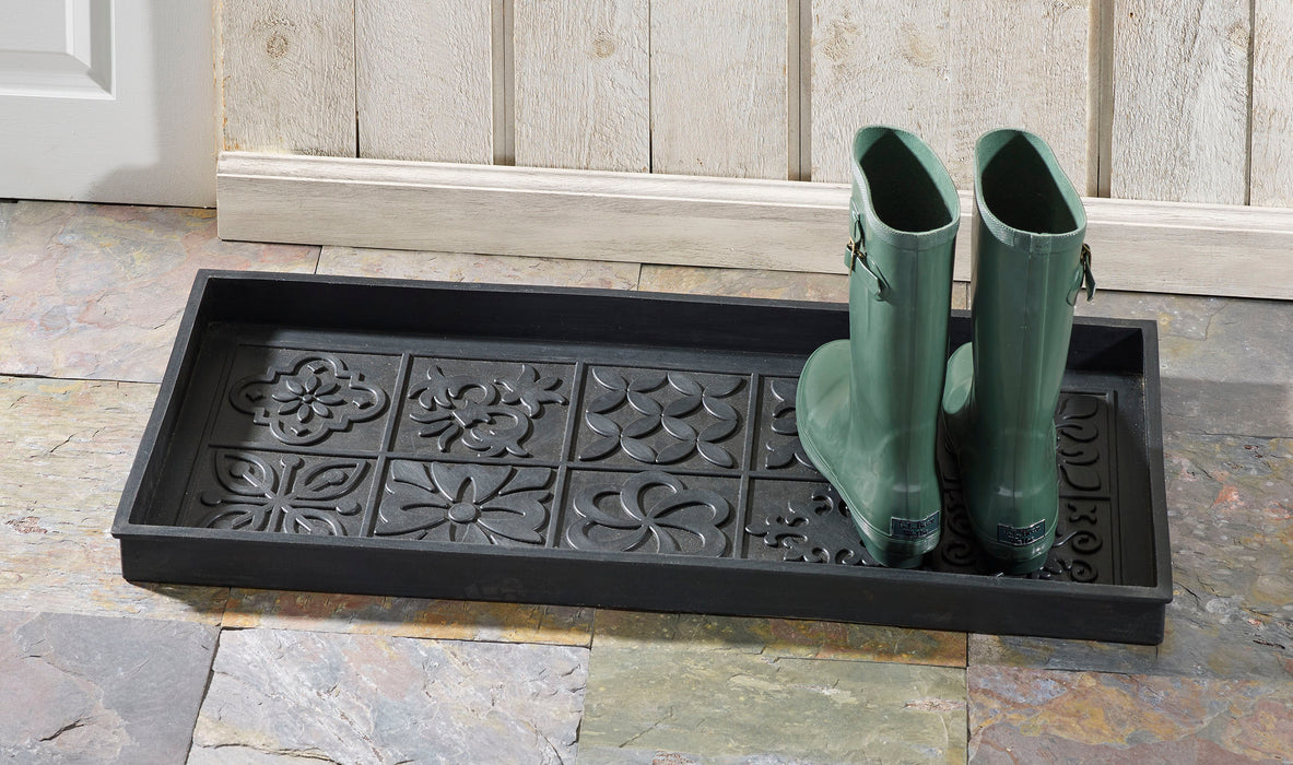 Tile Rubber Boot Tray 34x14