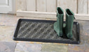 Hexagon Rubber Boot Tray With Grey Highlights 32x16