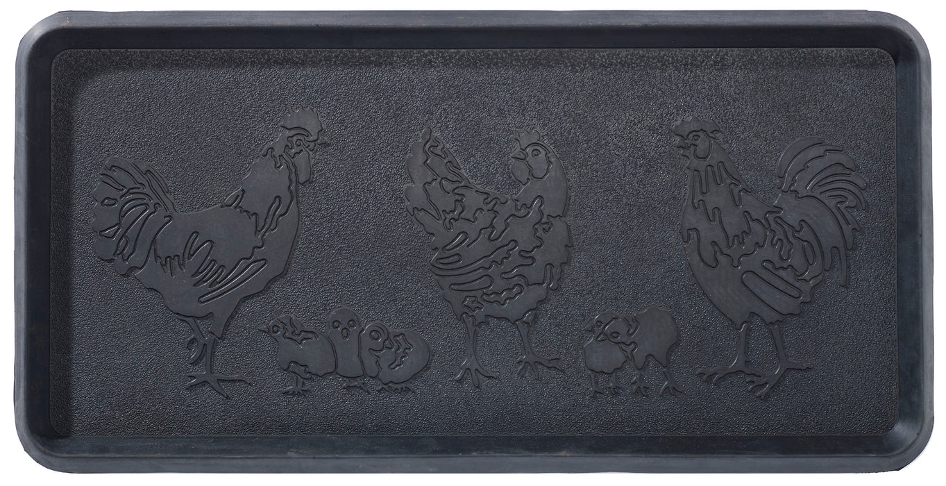 Hens and Chicks Rubber Boot Tray 32x16