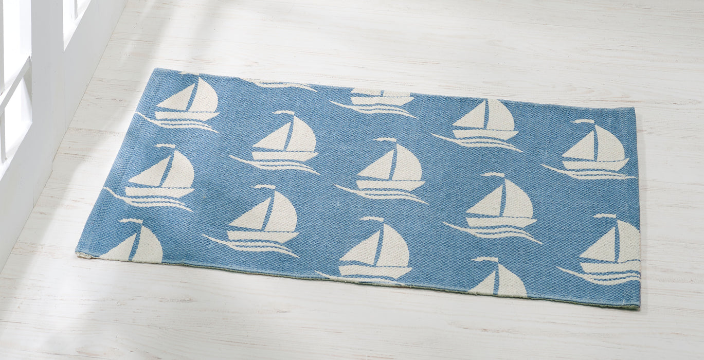 Sailboats Cotton Rug