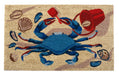 Beach Play Crab Natural Fiber Printed Coir Doormat 18x30