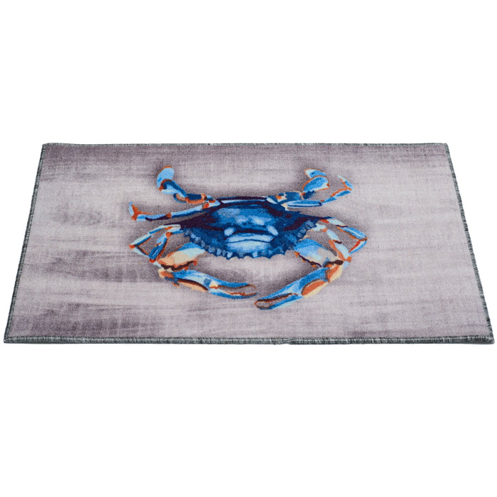 Single Crab Non-Slip Printed Nylon Rug 21x34