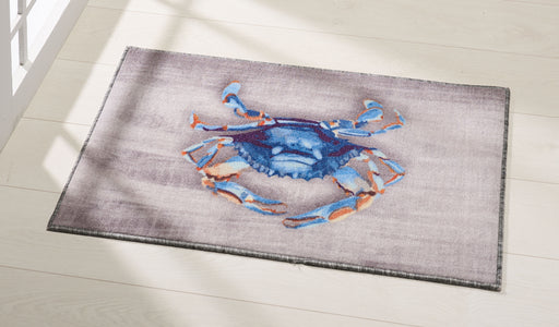 Single Crab Non-Slip Printed Nylon Rug 21x34