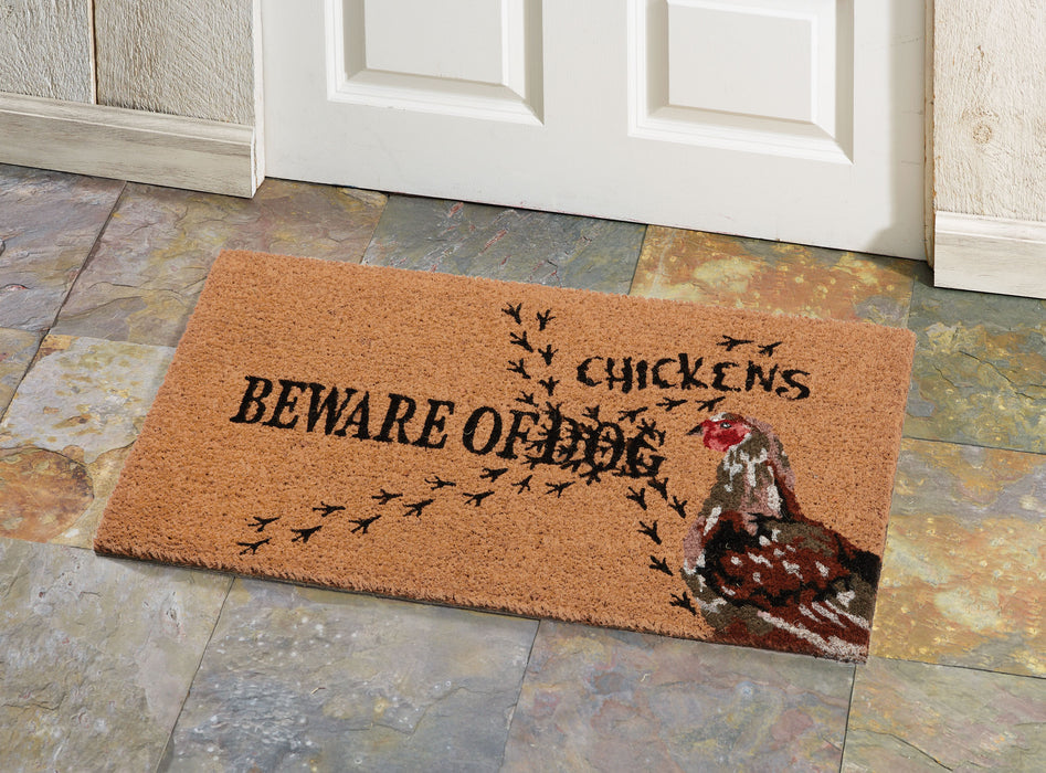 Beware of Chickens Doormat